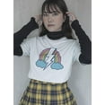 thumbnail image 2 of Clouds, Rainbow And Lightning Shaped T-Shirt Women -Smartprints Designs, Female XX-Large, 2 of 4