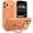 Orange, variant on For iPhone 18 Pro Max Magnetic Case, 360° Rotating Ring Kickstand, MagSafe Compatible, Heavy Duty Shockproof Protection, Matte Black