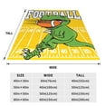 thumbnail image 3 of Salouo T-Rex Playing Football Print Bed Blankets,Flannel Blanket Comfortable Air Conditioning Blanket Lightweight Blanket for Sofa Bed Travel & Couch -50"x40", 3 of 8