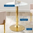 thumbnail image 4 of Modway Verne 28" Round Modern Wood & Metal Dining Table in White/Gold, 4 of 6