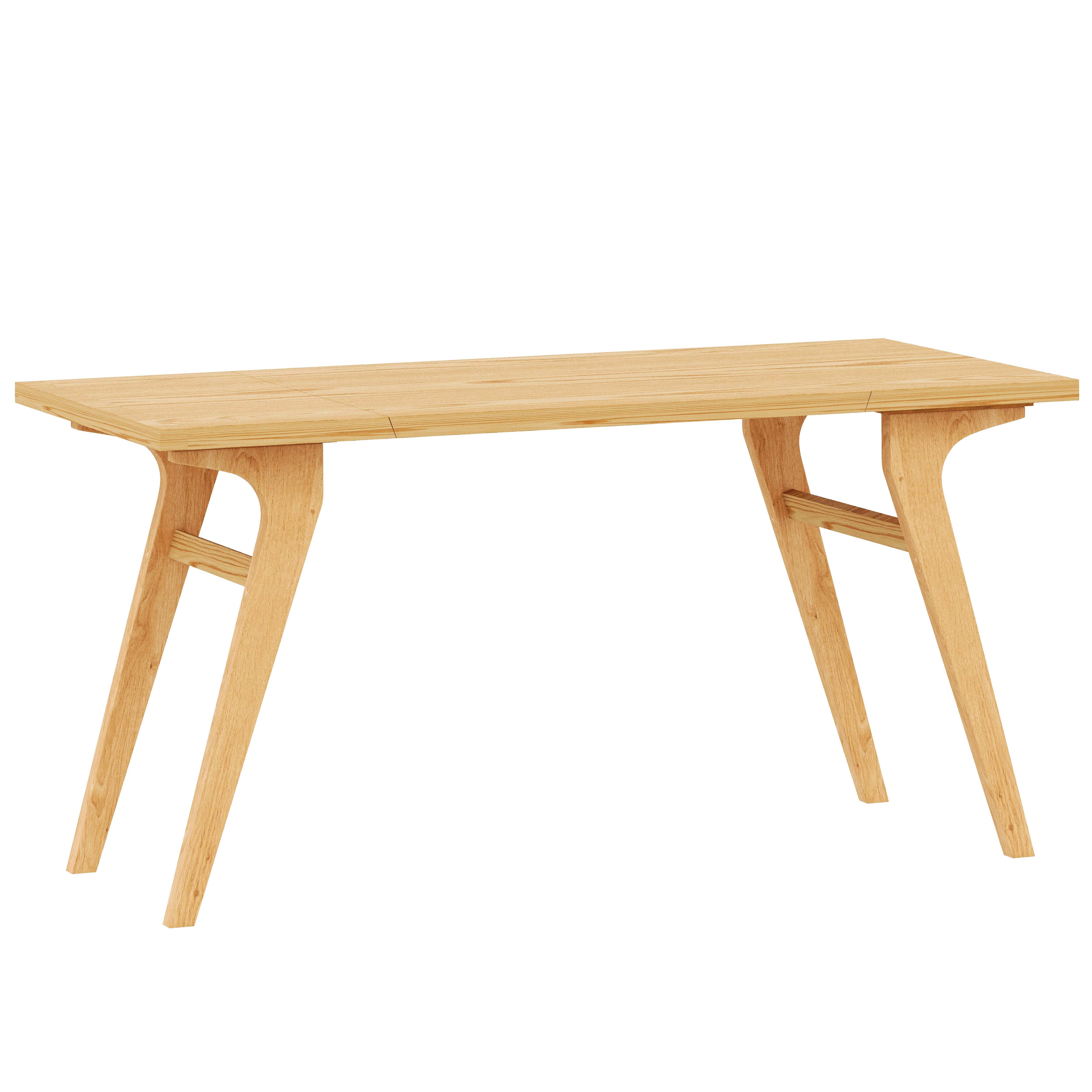 Homy Casa 59.5 in 2-in-1 Convertible Coffee Dining Table, Folding Extendable Table for Small Spaces, Natural Oak