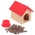 thumbnail image 1 of 1Set Wooden Miniature Dog Hut Red Rustic Design for Craft Lovers and Photography Props, 1 of 9