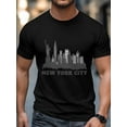 thumbnail image 4 of Men's T-Shirt NEW YORK Short Sleeve Casual Tee Classic Crew Neck T-Shirt for Men, XL, 4 of 6