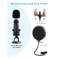 thumbnail image 3 of Camivile Microphone Arm Stand Adjustable Suspension Boom Scissor Mic Stand with Pop Filter 3/8" to 5/8" Adapter Ball Head Phone Clip for Blue Yeti Nano Snowball other Mics Webcam Ring Light Cellphone, 3 of 7