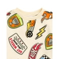 thumbnail image 6 of Hot Wheels Toddler Boys' Fleece 2-Piece Sweatshirt and Pants Set Cream Multi, 6 of 7