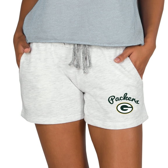 Women's Concepts Sport Oatmeal Green Bay Packers Mainstream Terry Lounge Shorts