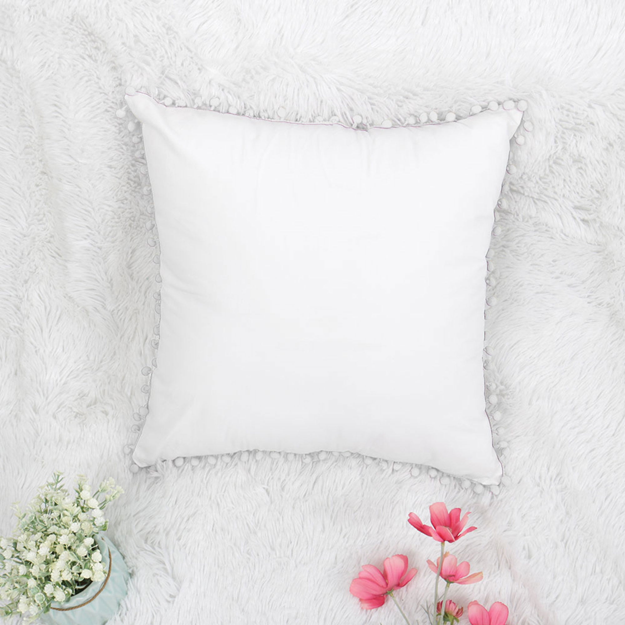 Mainstays Faux Suede Decorative Square Throw Pillow With Flange 18 X 18 Peacock Walmart Com Walmart Com
