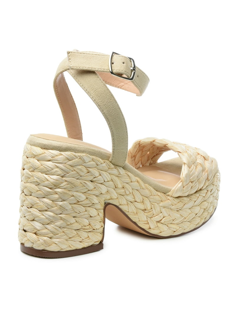 Scoop Women's Raffia Platform Sandals