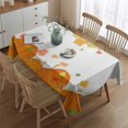 thumbnail image 3 of Thanksgiving Day Table Cloth Waterproof Spillproof Tablecolths Table Covers Fall Maple Leaves Pumpkins Sunflower Table Cover for Fall Birthday Wedding Graduation Rectangle,60x84inch, 3 of 5