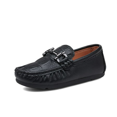 

Eashi Boys Girls Dress Shoes Slip-On Loafers Flats Boat Moccasin for Little Kids Big Kids