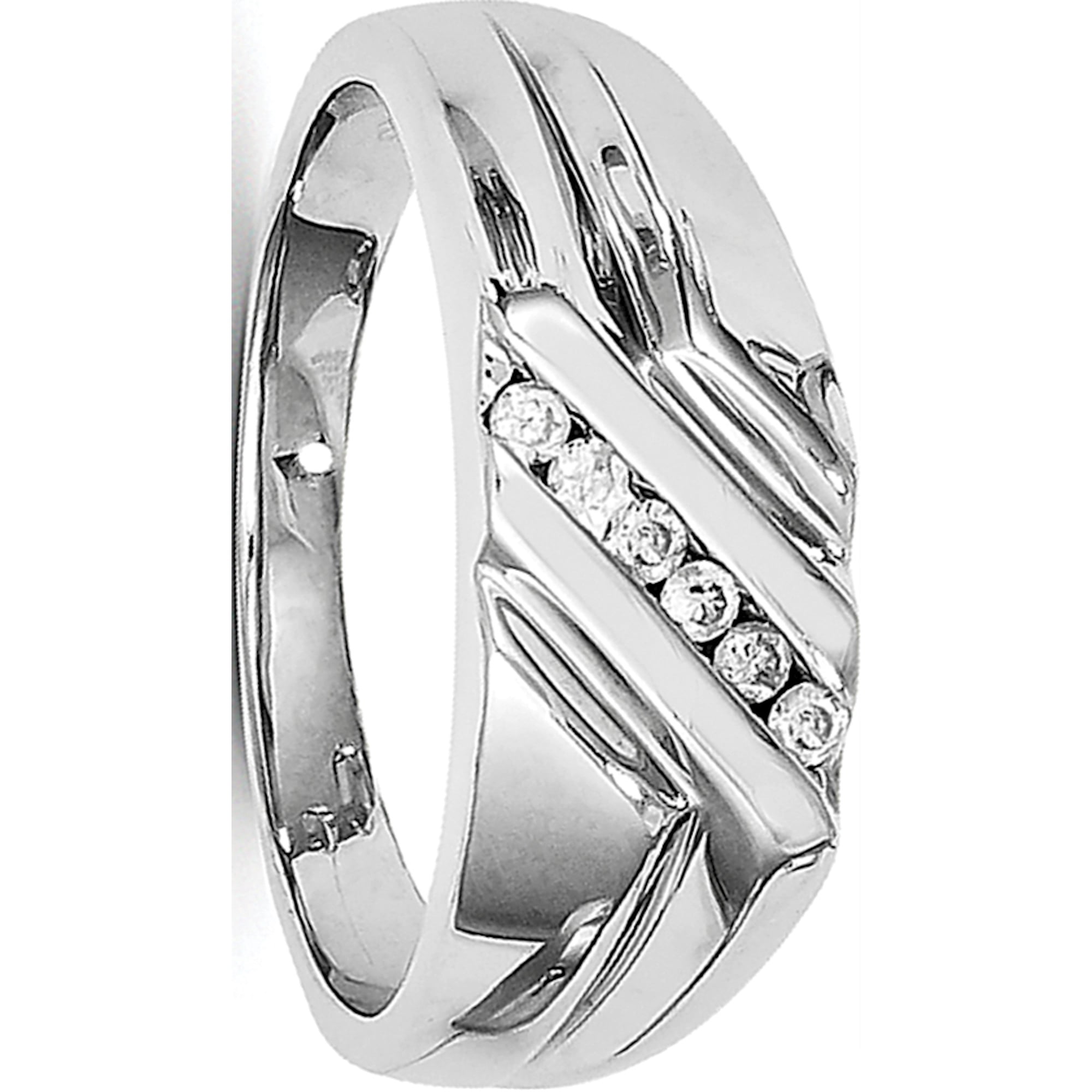 Sterling Silver Rhodium Plated Diamond Men S Ring Walmart Canada