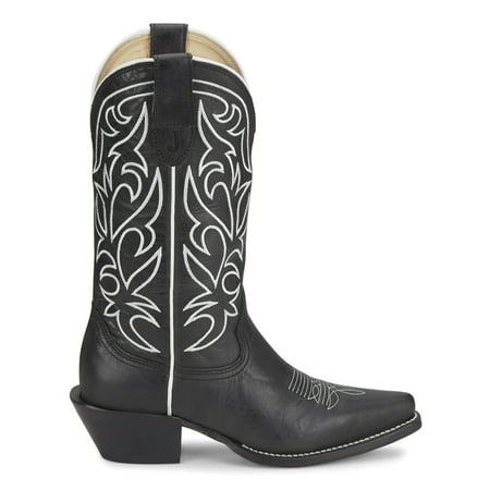 Justin Boots Womens Vintage Josephine Embroidered Snip Toe Cowboy Mid Calf