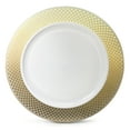 thumbnail image 4 of " OCCASIONS " 120 Pieces Pack, Heavyweight Disposable Wedding Party Plastic Plates (7.5'' Appetizer/Dessert Plate, Celebration in White & Gold), 4 of 5