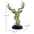 thumbnail image 2 of Wzzjkit Figurine de Cerf pour Attraction de Richesse Bureau Résine, 2 of 4