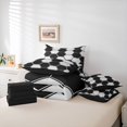 thumbnail image 6 of Manfei Modern Geometric Abstract 7-Piece Twin Bedding Sets,Retro Geometric Honeycomb Bedding Comforter Set,Gray Black Sheet Sets For Boys Kids,Ultra Soft Home Decor Reversible, 6 of 8