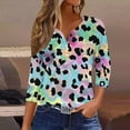 thumbnail image 3 of Womens Blouses Long Sleeve Shirt Women Casual Fashion Solid Color Button T-Shirt Long Sleeves One Shoulder Top Blouse Tops Multicolor XL, 3 of 5