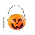 thumbnail image 4 of Halloween Pumpkin Candy Bucket Portable Pumpkins Trick or Treat Candy Buckets Pumpkin Buckets with Handles Halloween Party Favors Bucket for Halloween Party Supplies 4.33 Inch Plastic Decor, 4 of 6
