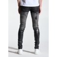 thumbnail image 4 of En Noir Men's Cash Black Wax Coated Skinny Fit Denim Jeans (30, Black Wax), 4 of 5
