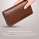 thumbnail image 2 of Guardurnaity Cartera para hombre, monedero Vintage grande con cremallera doble, bolso multifunción de gran capacidad para bolsas de paquete de Carteras Marrón, 2 of 6