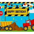 thumbnail image 3 of Construction Vehicle Themed Happy Birthday Banner Background Party Decorations Backdrop Photography Props for Kids Birthday Party Celebration Photo Booth Setup Decor, 3 of 7