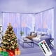 thumbnail image 3 of 1pc 3x3M LED Curtain Lights Holiday Fairy Lights Xmas Tree Christmas Garland for 8 Modes Remote,Party Home Christmas Decorations, 3 of 5