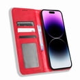 thumbnail image 4 of Dteck for Apple iPhone 14 Pro 5G RFID Blocking Card Slots Holder Premium PU Leather Magnetic Kickstand Shockproof Removable Flip Protective Cover, Red, 4 of 5
