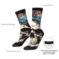 thumbnail image 2 of Yiaed Bow Flower Skull Print Great elasticity Crew Socks Sports socks for Men and Women, 2 of 5