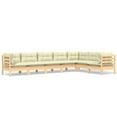 thumbnail image 2 of vidaXL 7 Piece Patio Lounge Set with Cream Cushions Solid Pinewood, 2 of 17