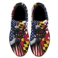 thumbnail image 2 of Maryland And American flag Shoes Sneakers for Women Men Black Size 11.5, 2 of 7