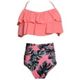 thumbnail image 4 of Girls Swimsuit Two Pieces Bikini Set Ruffle Falbala Swimwear Bathing Suits, 4 of 7