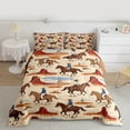 thumbnail image 2 of jejeloiu Southwestern Cowboys Full Size Comforter Sets,Rustic Farmhouse Horse Bedding Sets For Boys Kids Reversible 3pcs, 2 of 8