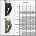thumbnail image 2 of Men Solid Multi Pockets Combat Cargo Pants Casual Baggy Work Straight Trousers, 2 of 2