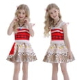 thumbnail image 4 of Jurebecia Princess Dress for Little Girls Fancy Costume for Kids Cosplay Halloween Christmas Outfits with Accessories Red/White 5-6 Years, 4 of 10