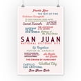 thumbnail image 2 of Puerto Rico, Typography, San Juan National Historic Site, Pink (12x18 Wall Art Poster, Room Decor), 2 of 3