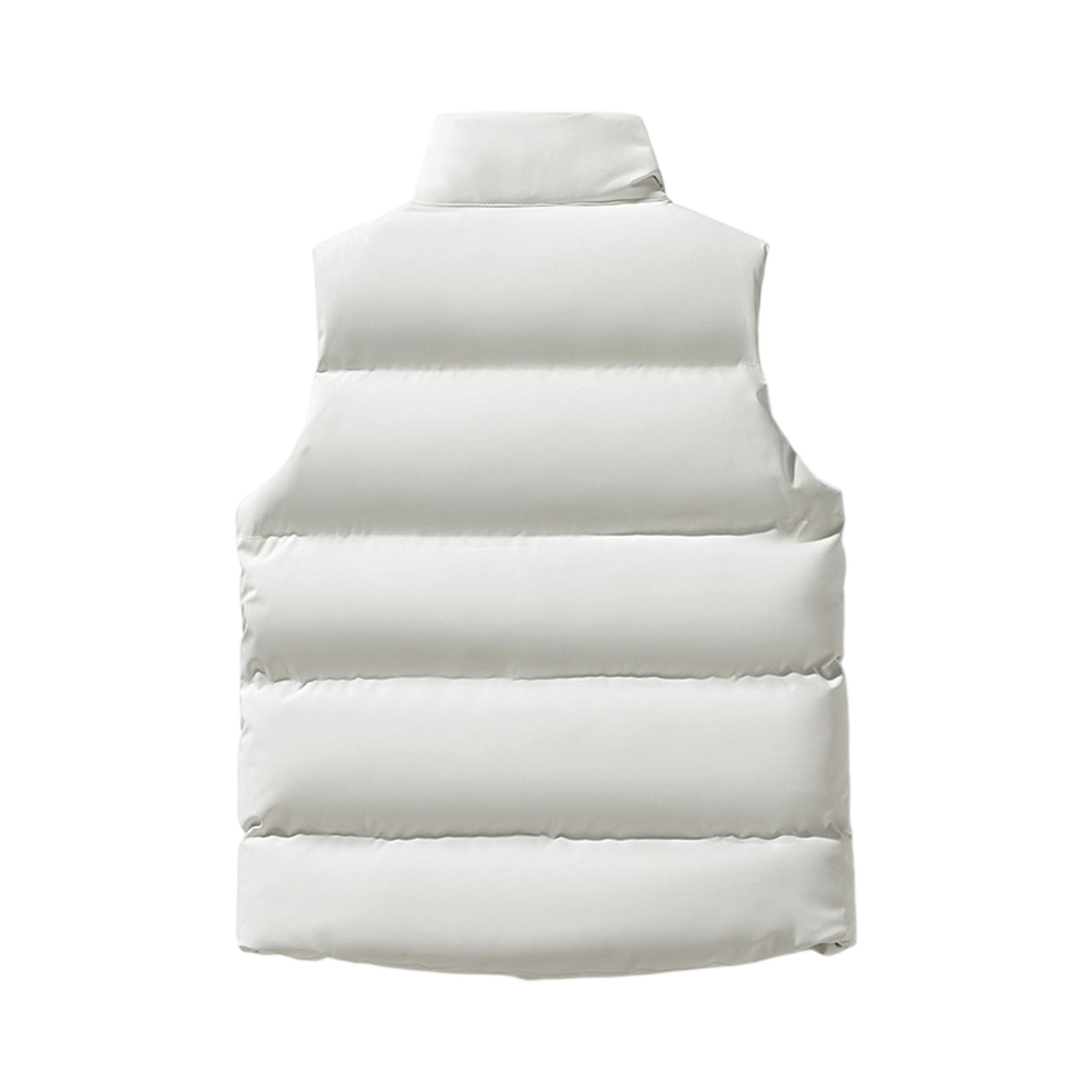 Homeyce Mens Puffer Vest Quilted Sleeveless Vests Stand Collar Solid Jackets Packable Casual Winter Zipper Outerwear for Hiking Golf Outdoor,Beige 3XL