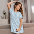 thumbnail image 3 of Sikiie Cute Bunny Print Women's Short-sleeved Nightdress, Round Neck Pullover Nightdress Pajamas Summer Home Wear, 3 of 6