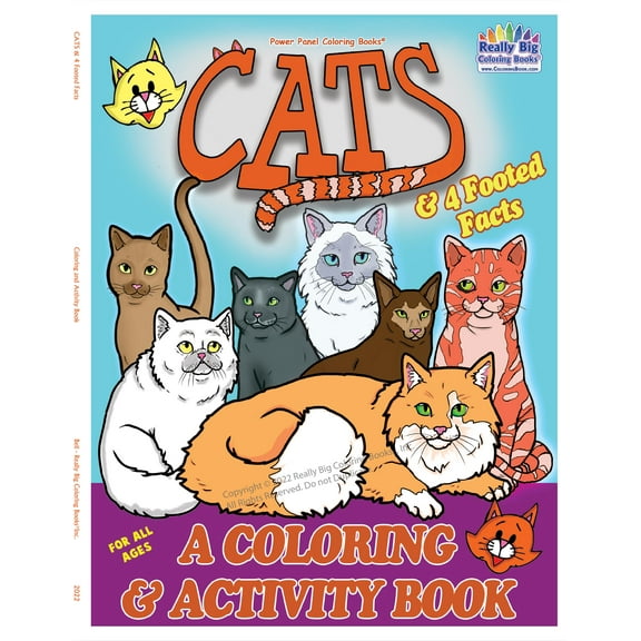 Cats Coloring and Activity Book (8.5"x11")