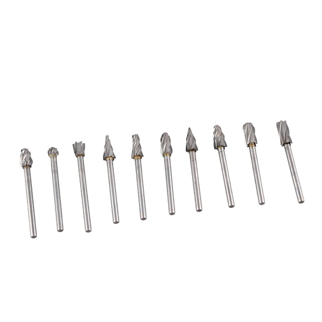 Juego de fresas de carburo Jadeshay 10 piezas cabezales de molienda de acero de tungsteno