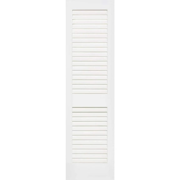 Kimberly Bay Plantation Louver-Louver Solid Core Primed White Interior Door Slab