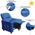 thumbnail image 6 of hzlagm Kids Recliner Chair with Cup Holder&Side Pocket,Toddler Recliner Chair with Adjustable Footrest for Child - Navy Blue, 6 of 7