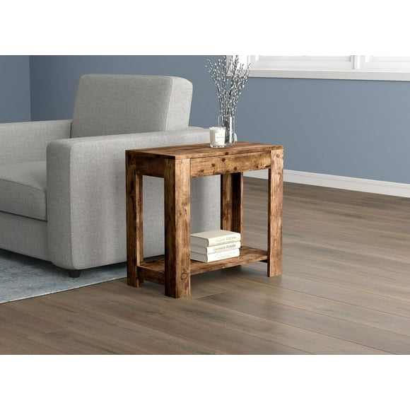Safdie & Co. Accent Table 24L Brown Reclaimed Wood 1 Drawer 1 Shelf