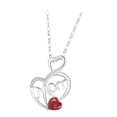 thumbnail image 4 of Collar con colgante de diamantes de imitación, joyería elegante, regalos para mamá, abuela, mamá y madre. Diamantes de imitación rojos, 4 of 9