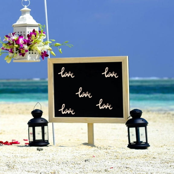 HAMPPLIES Beige Diy Letter Cutouts 30Pcs 2.2x1.2x0.08In