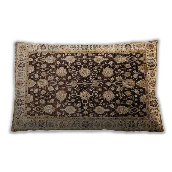 Ahgly Company Outdoor Rectangular Mid-Century Modern Lumbar Throw Pillow, 13 inch by 19 inch