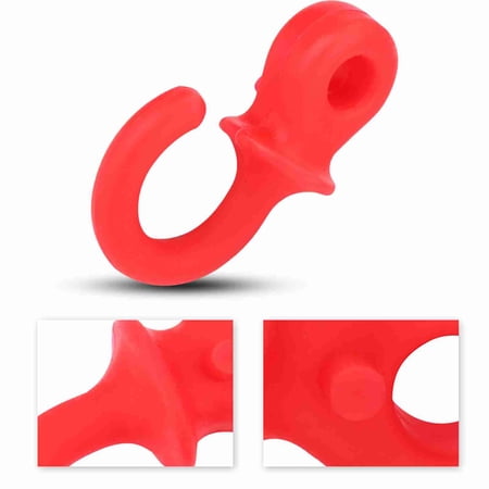 BIMZUC 4Pcs Compound Bow String Stabilizer Vibration Damper Shock Absorber Flexible Rubber Silencer for Archery Hunting Target Practice Red (1.3 inches / 3.2 cm)
