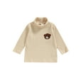 thumbnail image 1 of Bagilaanoe Toddler Baby Girl Boy Turtleneck Sweatshirt Long Sleeve Embroidery Pullover 6M 9M 12M 18M 24M 3T Kids Fall Loose Tee Tops, 1 of 8
