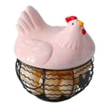 thumbnail image 1 of Adorno De Gallina De Cerámica De Hierro, Cesta De Almacenamiento Cesta De Almacenamiento De Contenedor De Frutas De Huevo De Cerámica De Hierro Altamente Versátil, 1 of 8