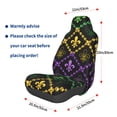 thumbnail image 3 of Fotbe Mardi Gra Geometric Funda para Asiento de Auto con Estampado – Impermeable y Antisudor – Ajuste Universal, Lavable a Máquina, Antideslizante (1 Pieza), 3 of 5