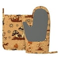 thumbnail image 3 of Kll Brown Mushrooms Oven Gloves And Pot Holders Grill Gloves - Oven Gloves And Pot Holders, Non-Slip Cooking Gloves With Recycled Pads, 3 of 9