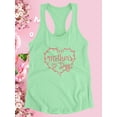 thumbnail image 3 of Mothers Day Pink Garland Racerback Tank Women -Image by Shutterstock, Female x-Small, 3 of 4